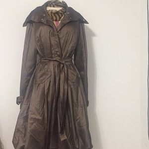 ⭐️Samuel Dong Bronze Bubble Hem Belted Trench Coat